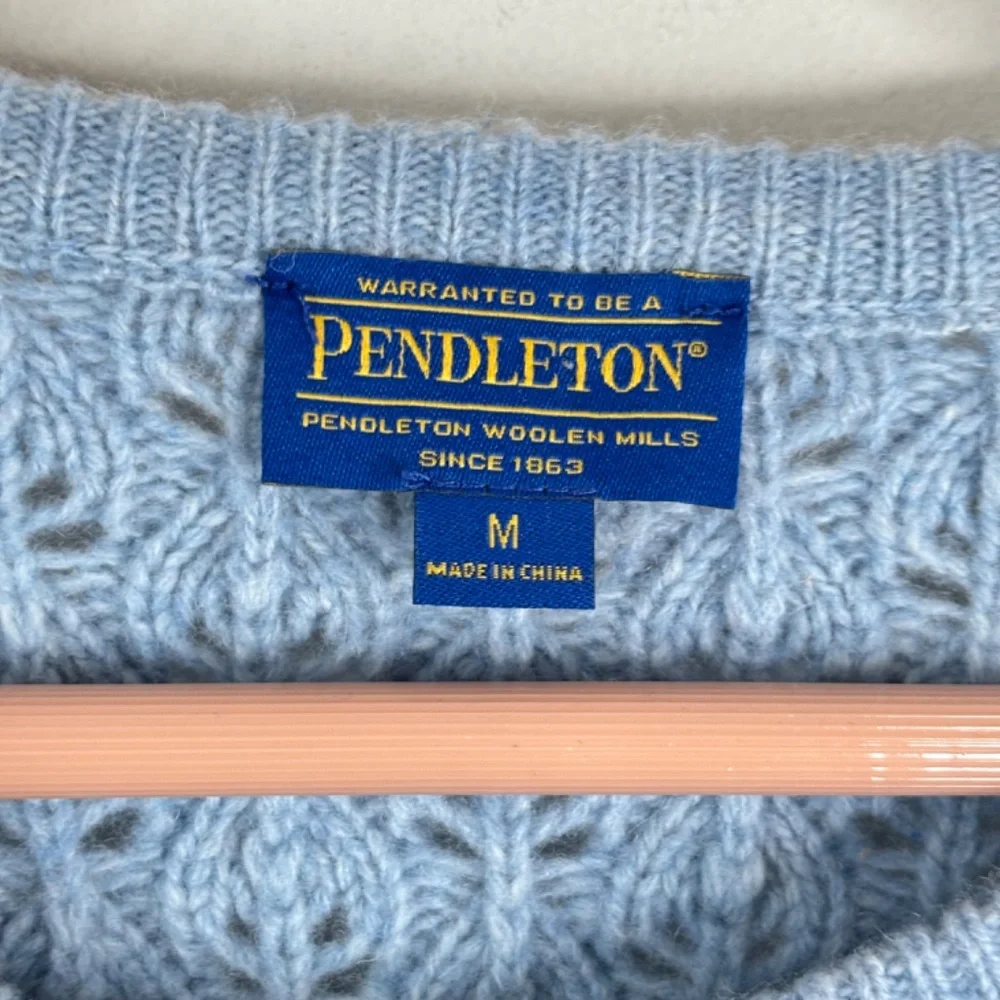 Pendleton Light Blue Knit Cardigan Sweater - Picture 5 of 10